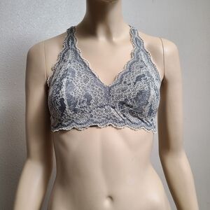 Felina Lace Bralette in Gray and Cream